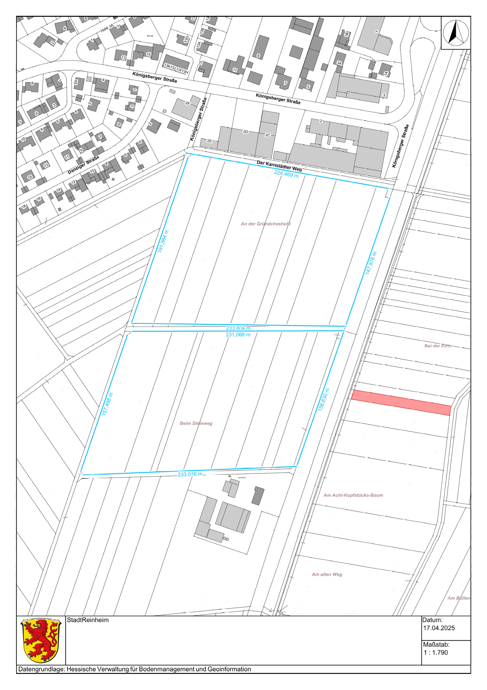 Lageplan von Reinheim